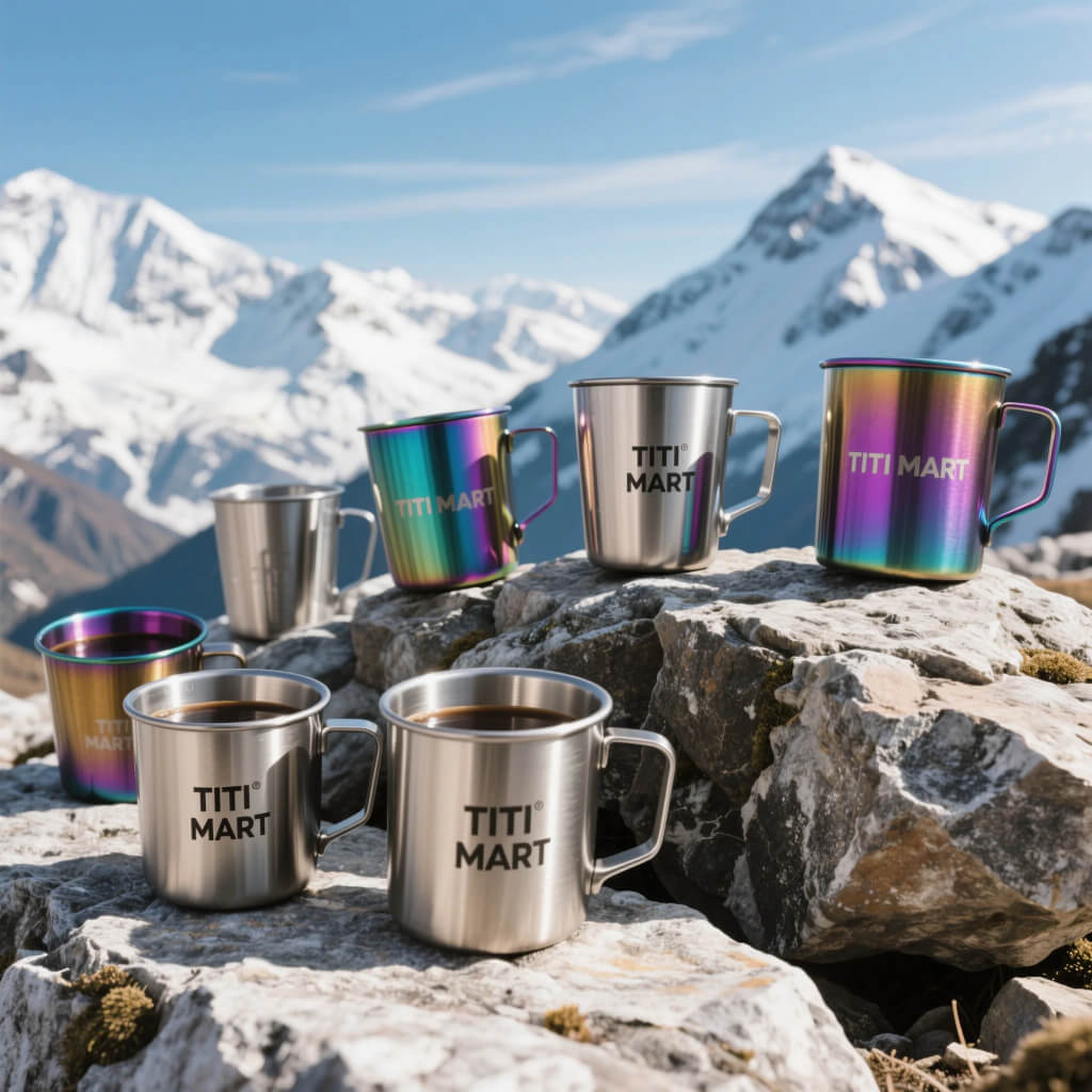 TITIMart Titanium Mug for Camping and Traveling