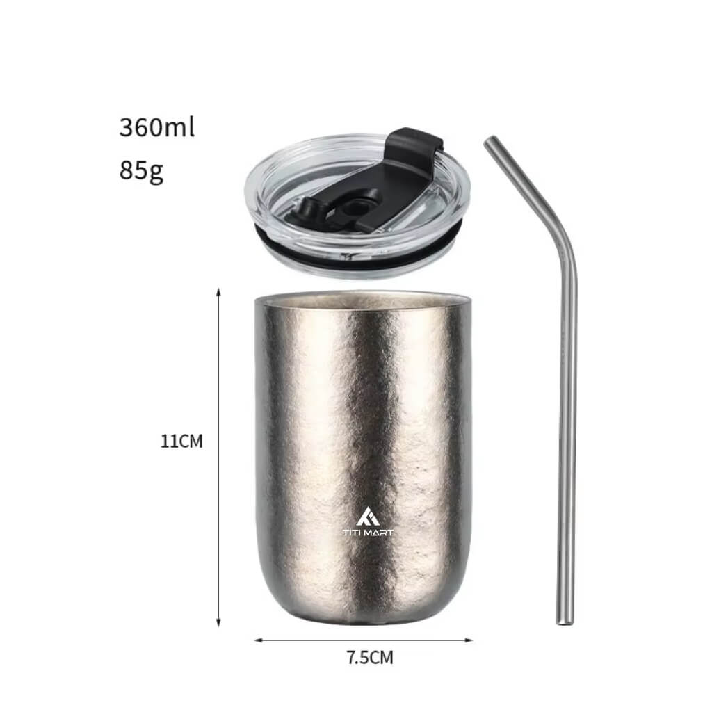 Pure titanium beer cup