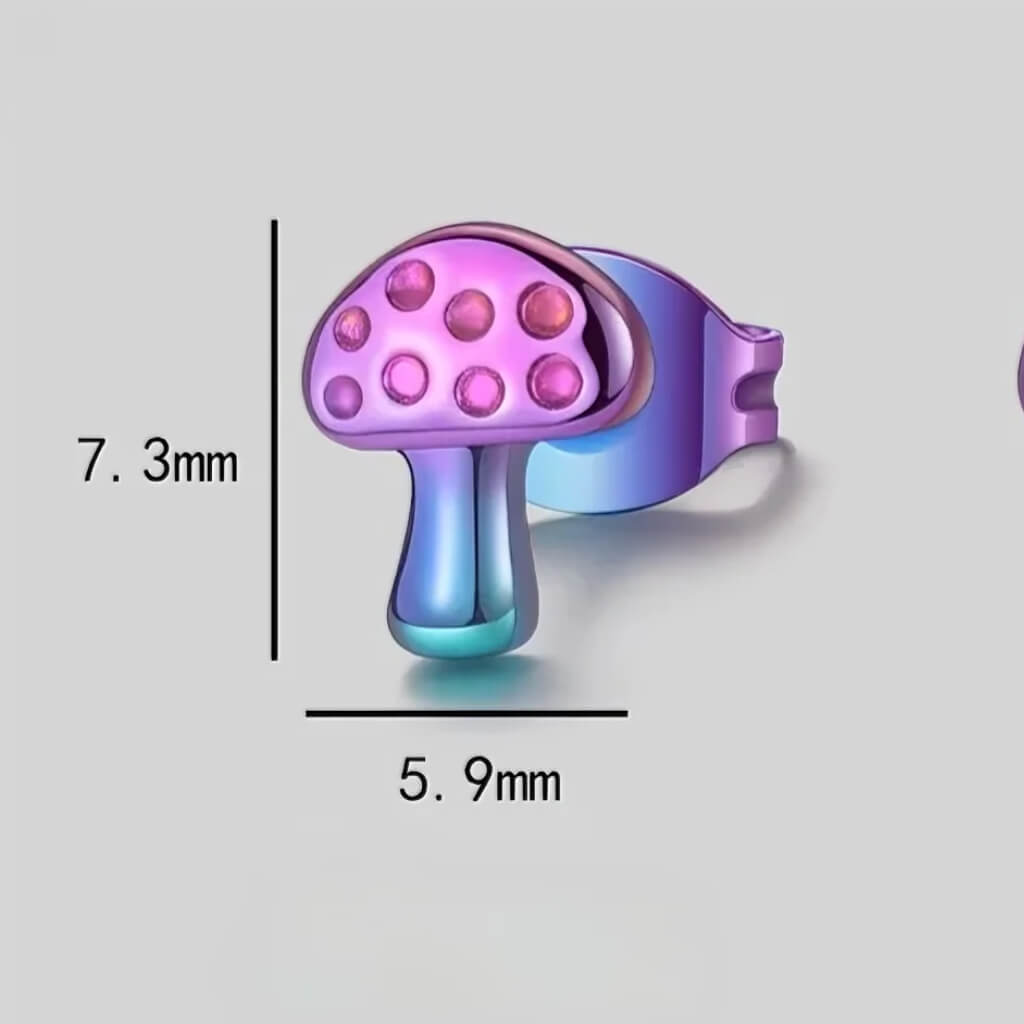 Titanium round earrings