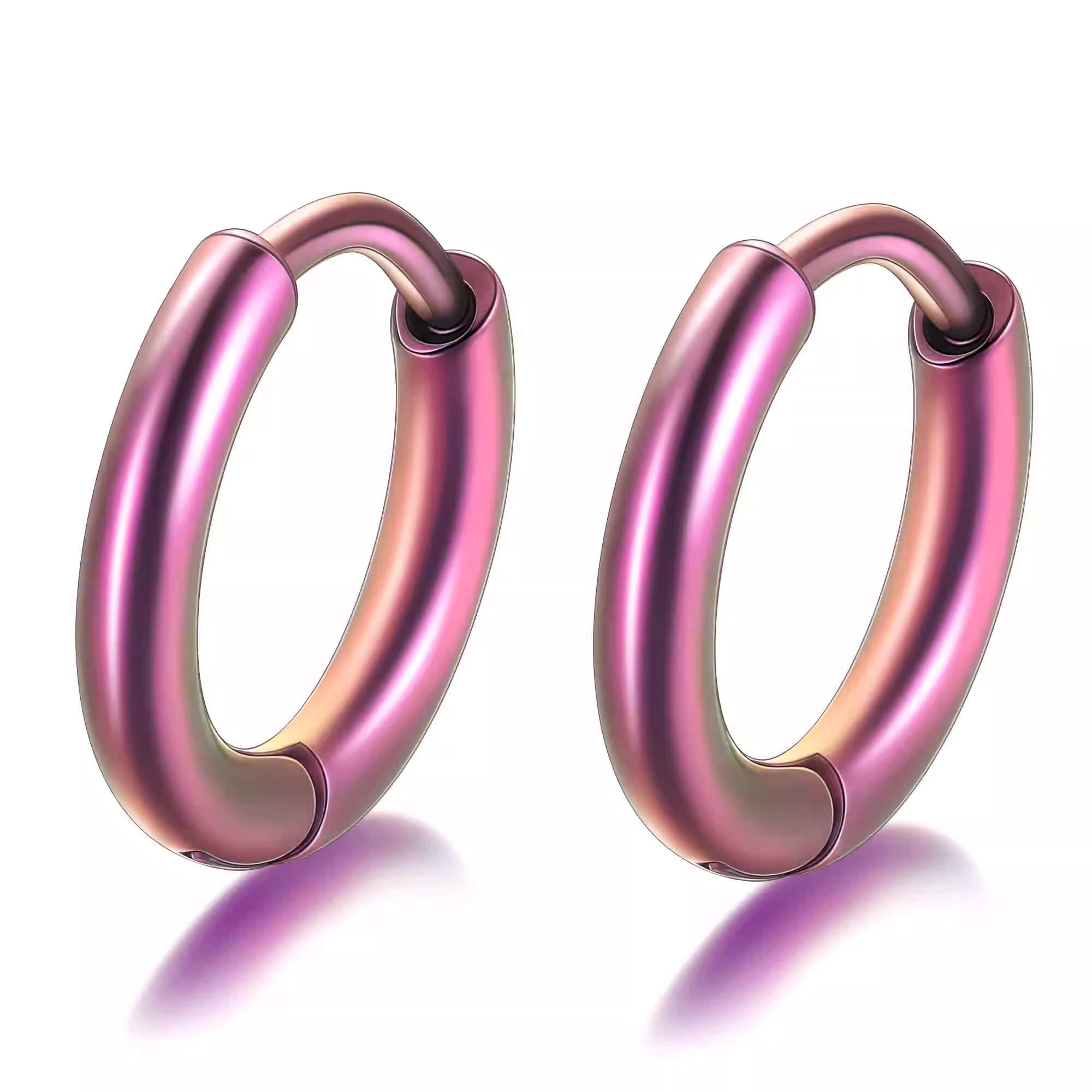 Titanium round earrings