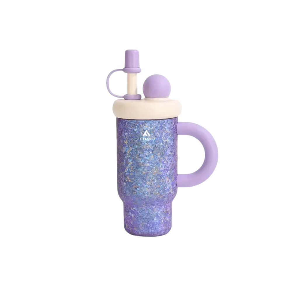 Large capacity pure titanium thermos cup