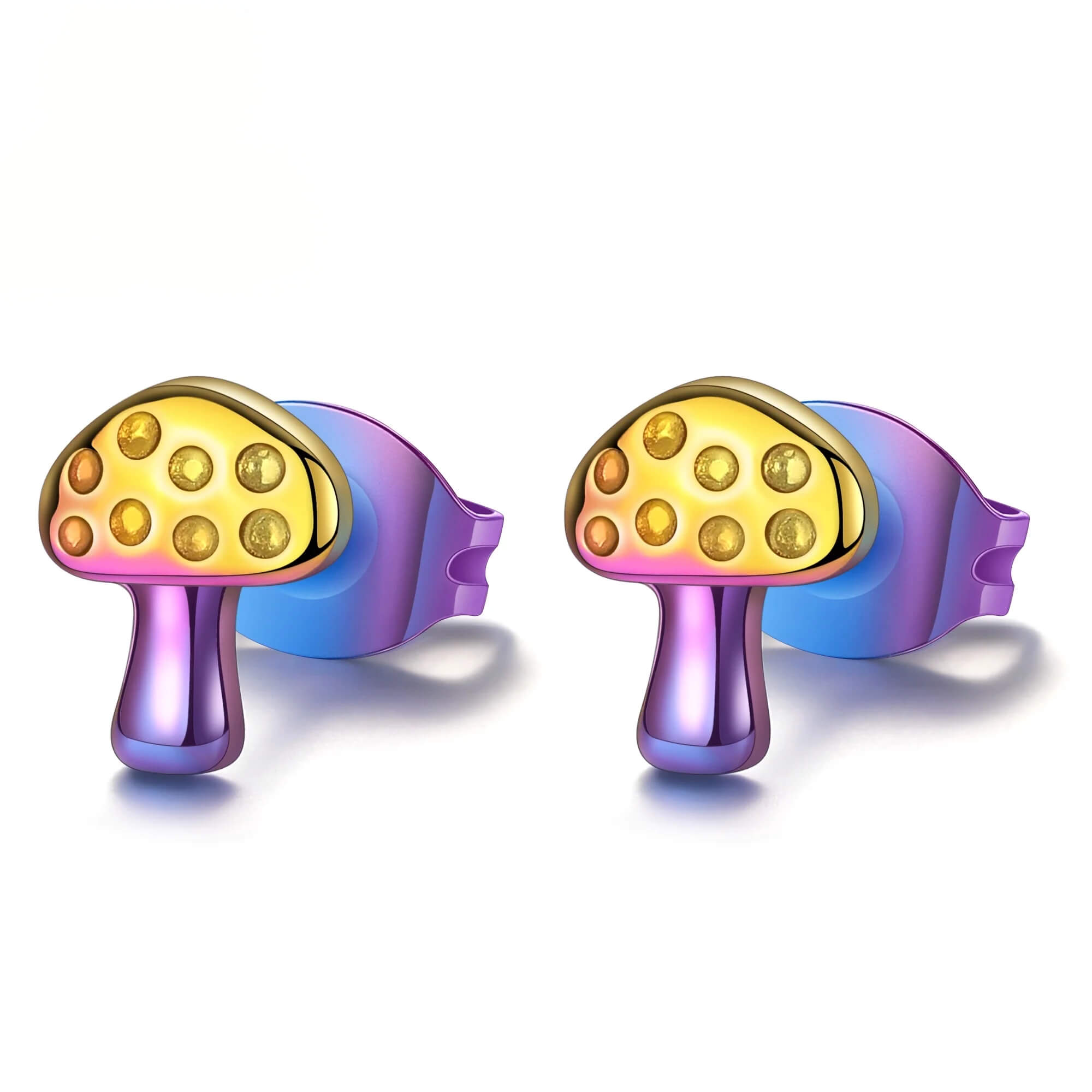 Titanium round earrings