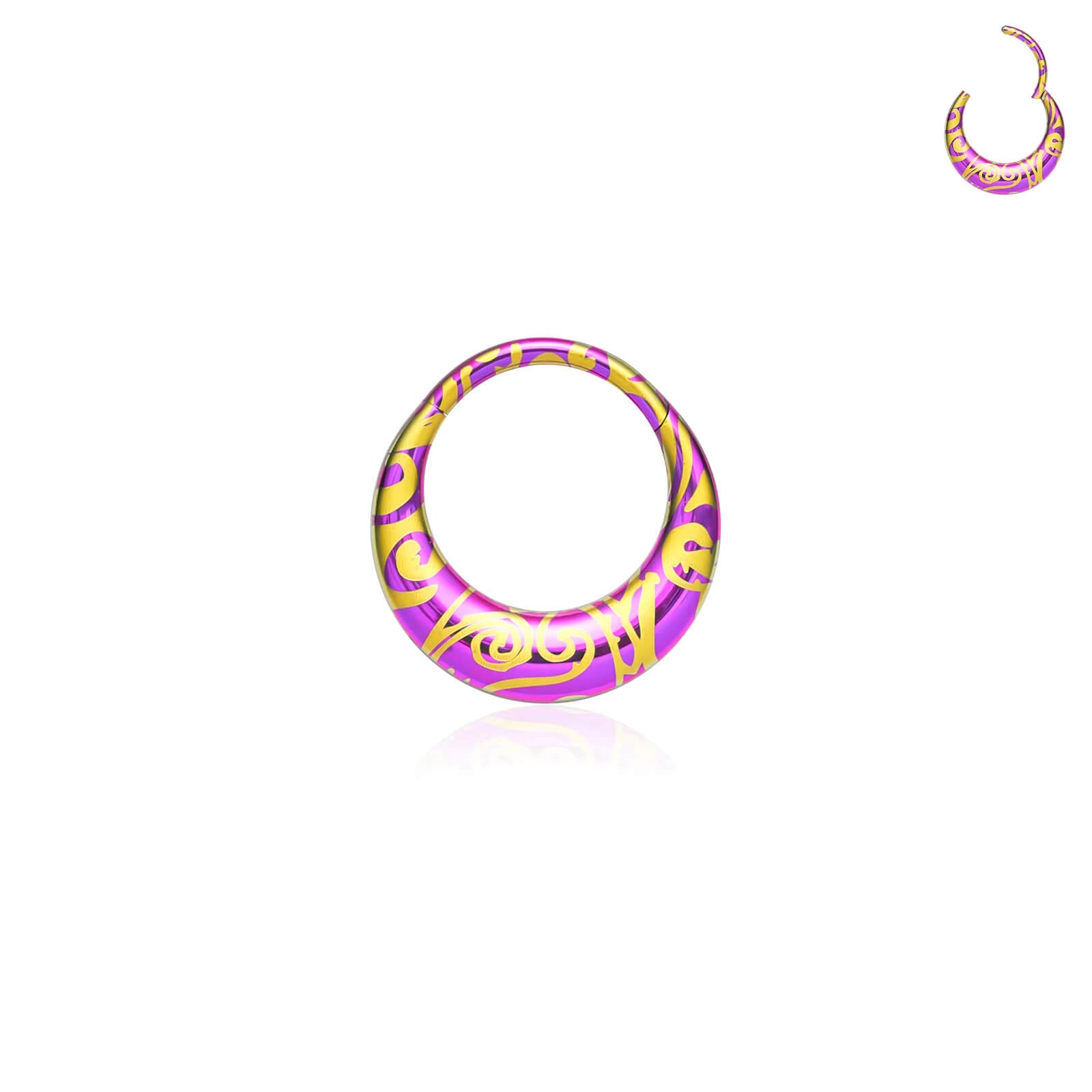 Titanium round earrings and nose rings