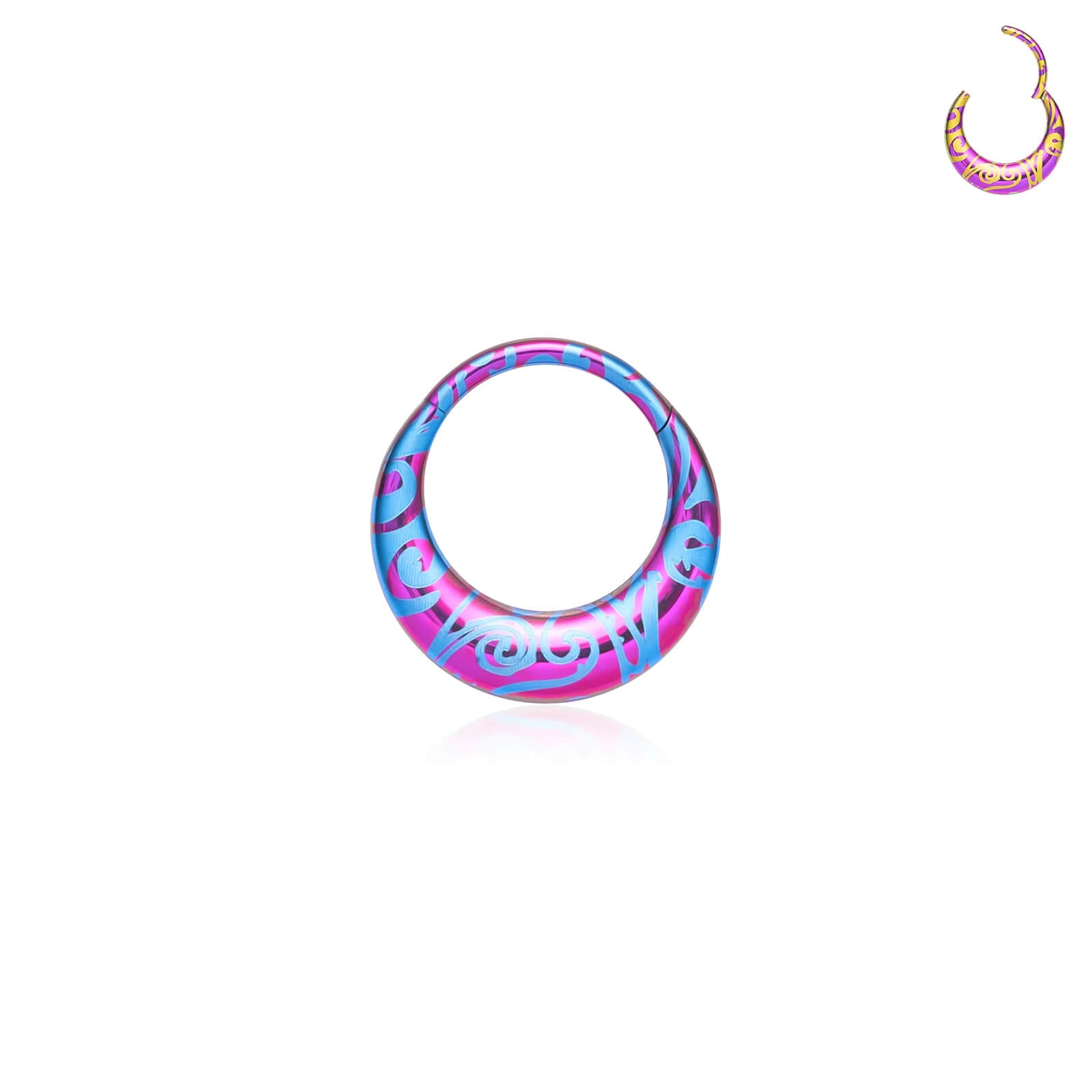 Titanium round earrings and nose rings