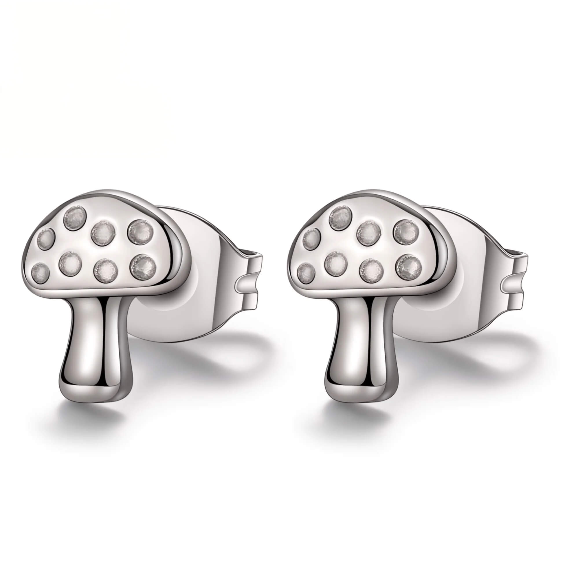 Titanium round earrings