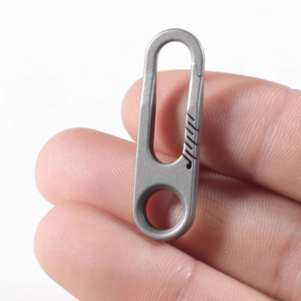 Silver Titanium Zipper pull