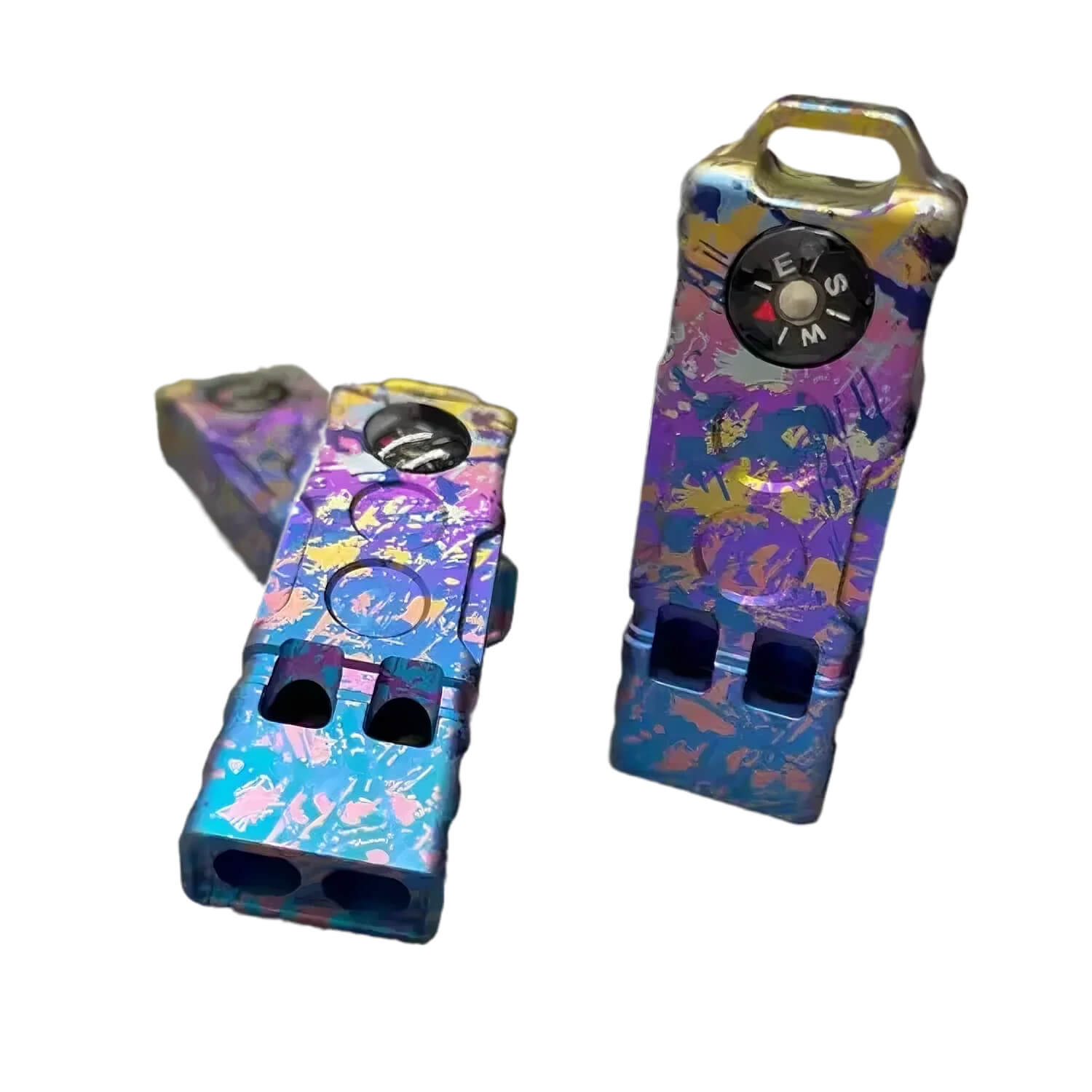 Anodized titanium whistle