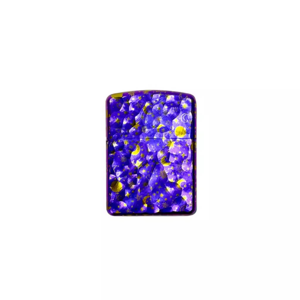 starry sky Hammered titanium Zippo case