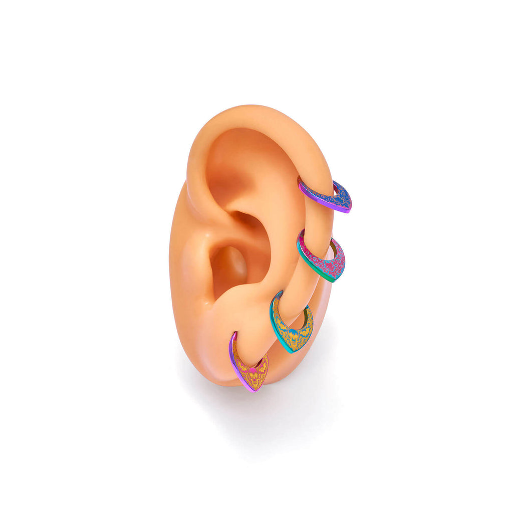 Titanium round earrings and nose rings