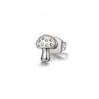 Titanium round earrings