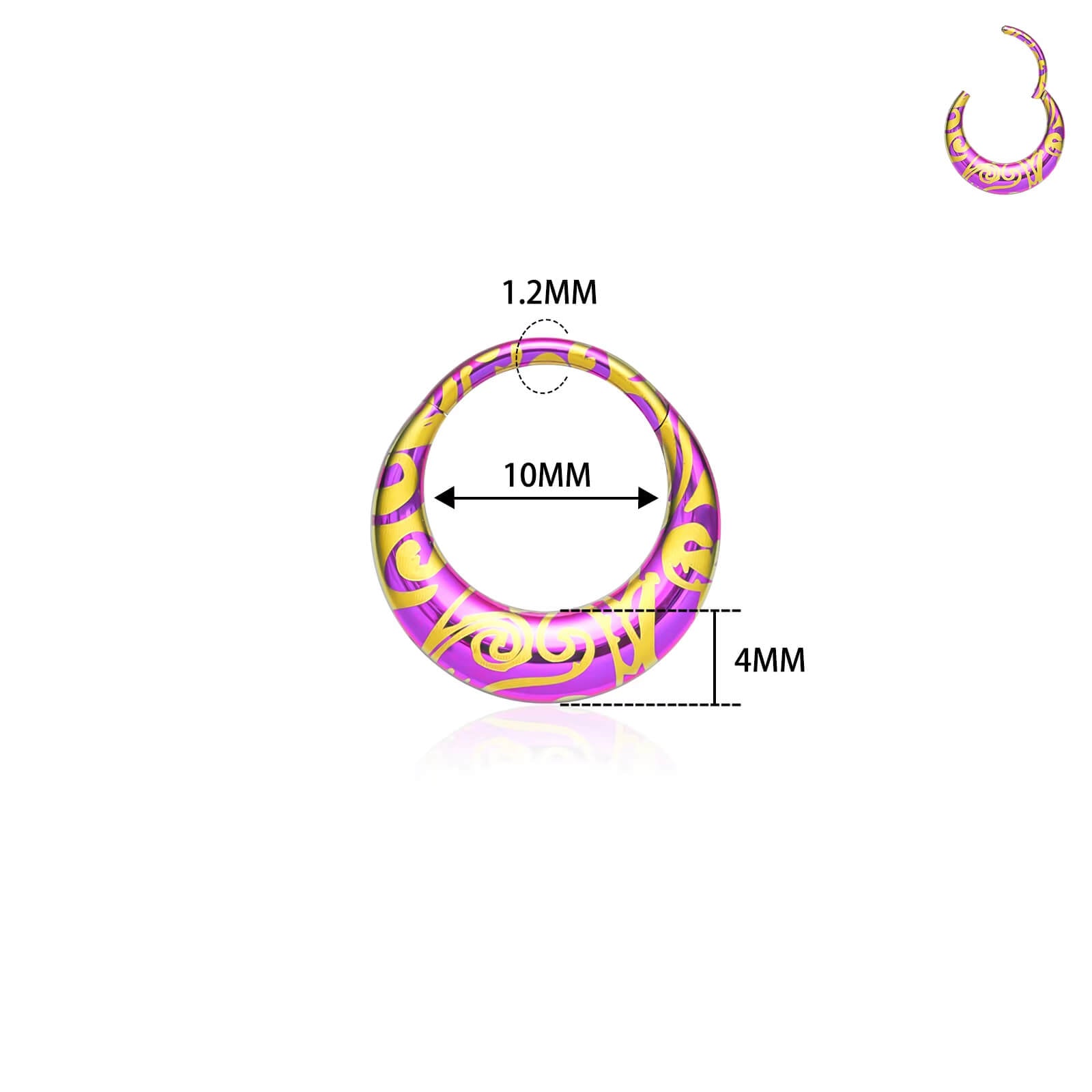 Titanium round earrings and nose rings