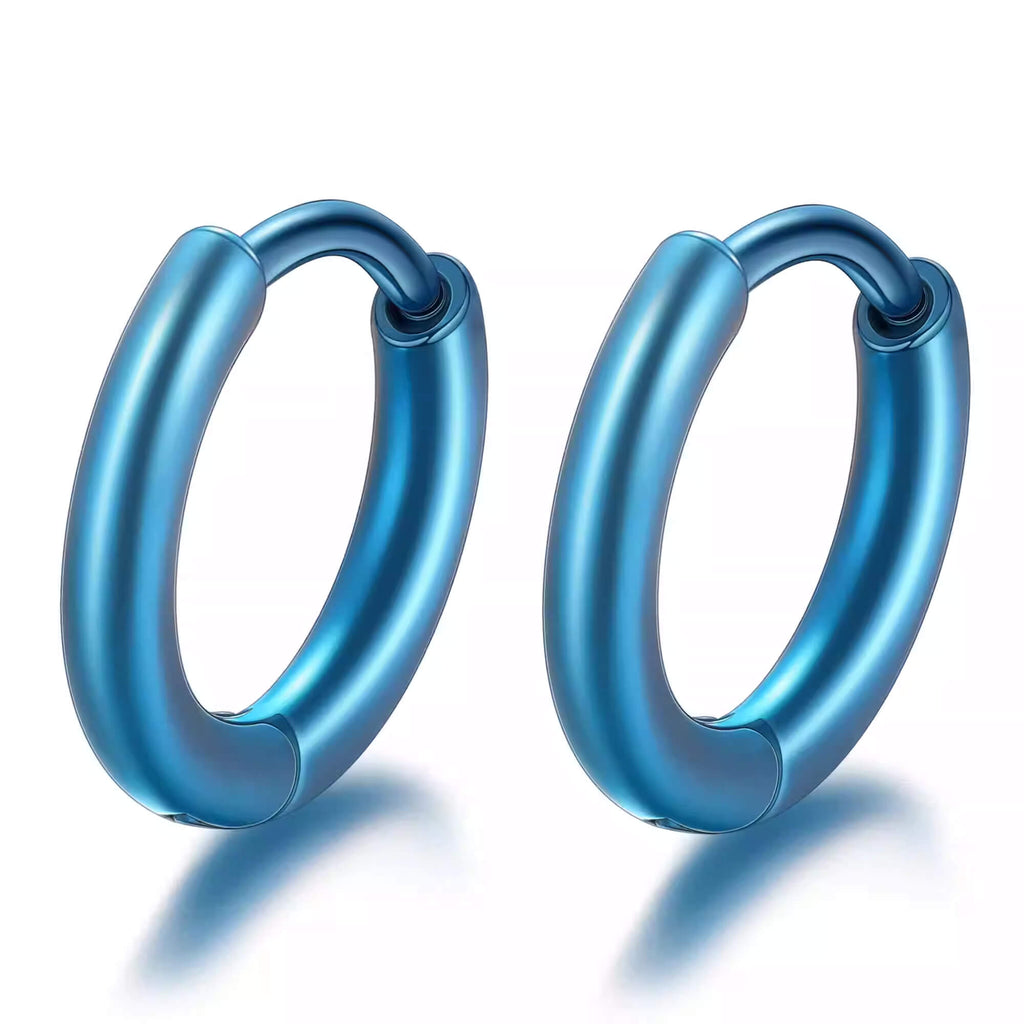 Titanium round earrings