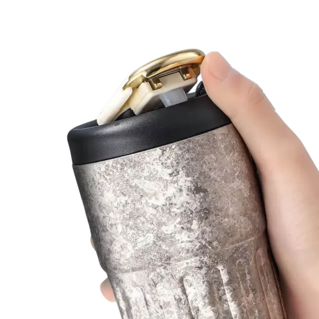 Titanium temperature display coffee cup