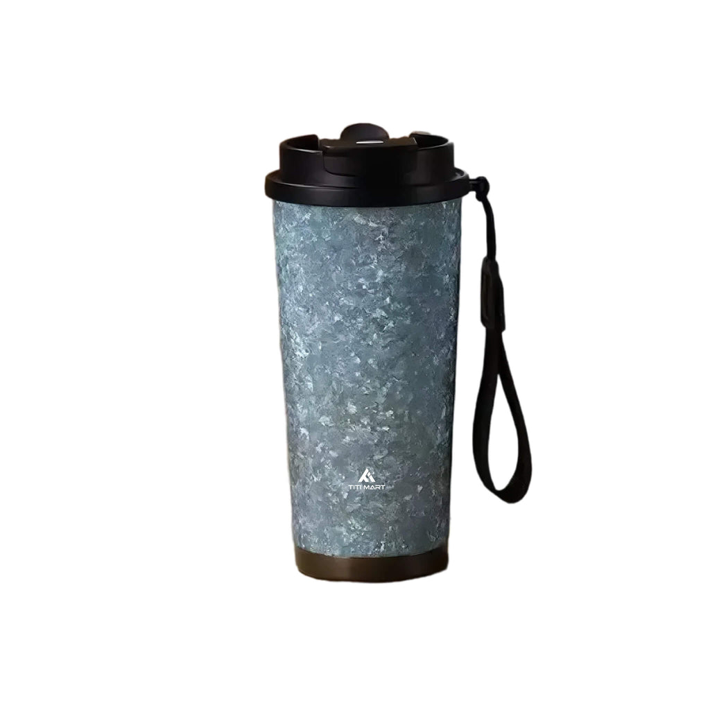 Large capacity titanium insulated coffee cup