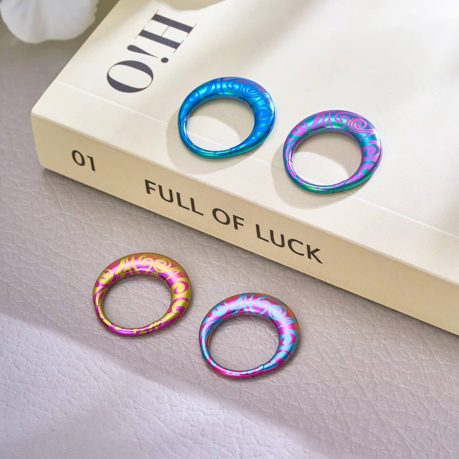 Titanium round earrings and nose rings