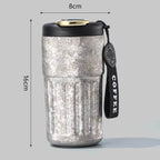 Titanium temperature display coffee cup