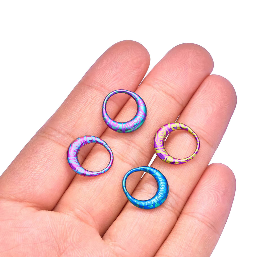 Titanium round earrings and nose rings