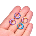 Titanium round earrings and nose rings