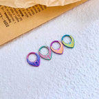 Titanium round earrings and nose rings