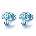 Titanium round earrings