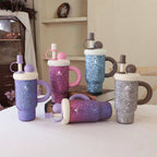 Large capacity pure titanium thermos cup