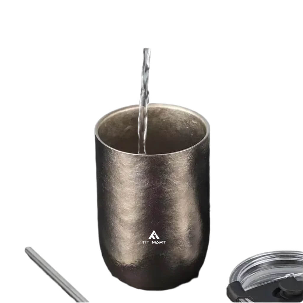 Pure titanium beer cup