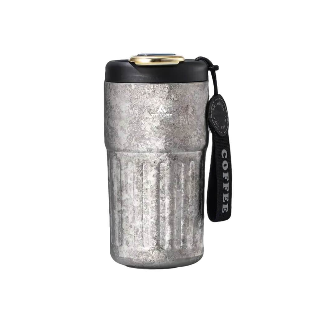 Titanium temperature display coffee cup