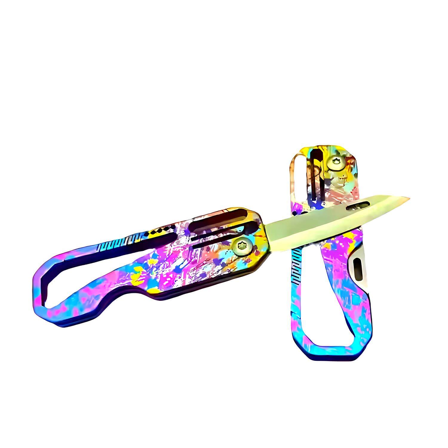  Anodized titanium folding knife