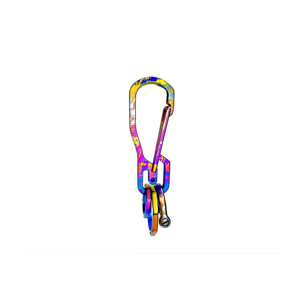 Anodized titanium keychain